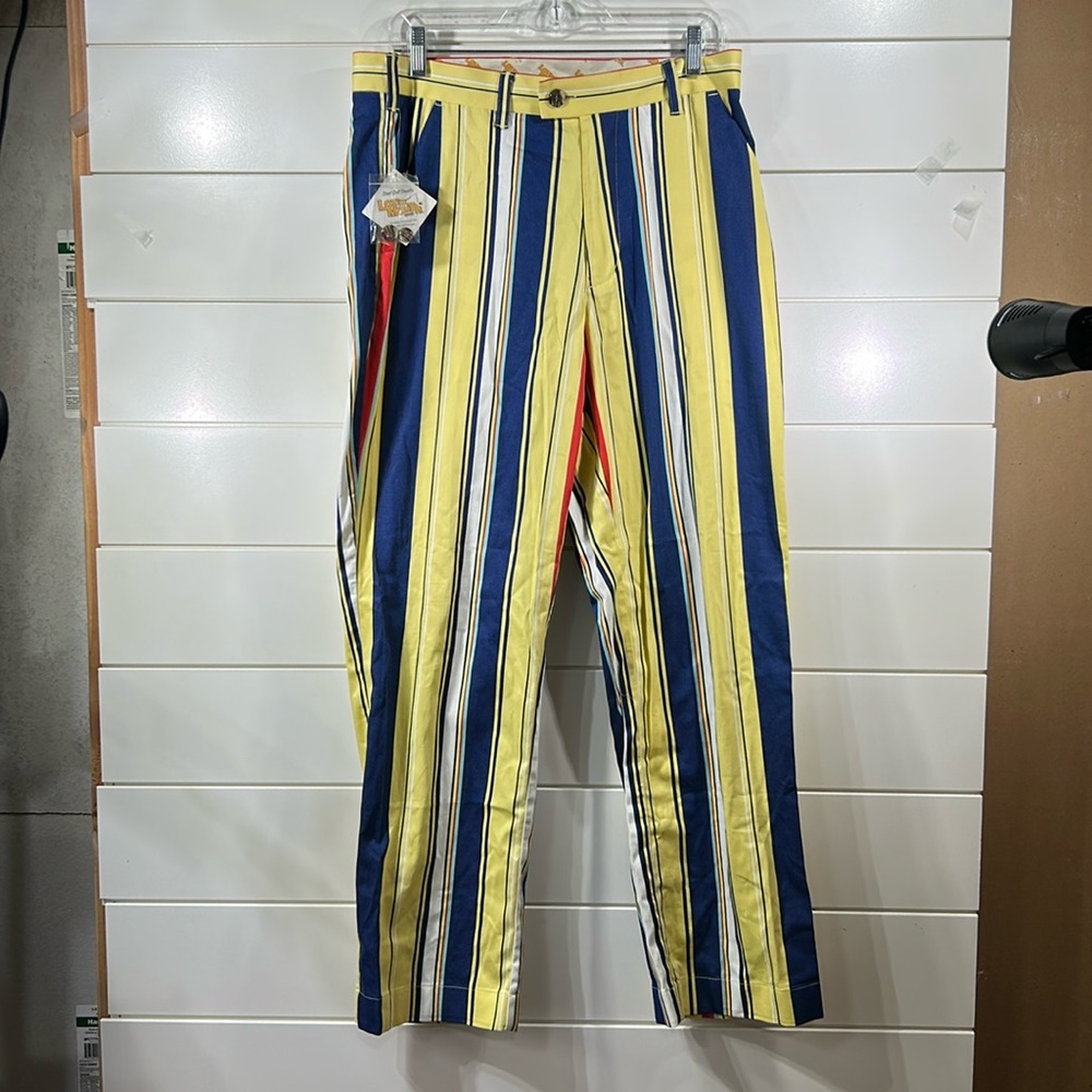 New With Tags Loudmouth Stripe Golf Style Pants, Size 32/30